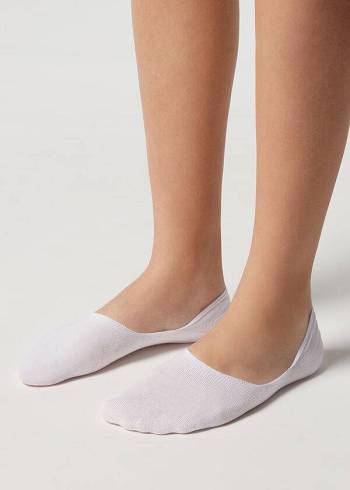 Calcetines Calzedonia Algodon Invisible Hombre Blancas | CL2904KI