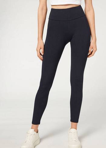 Leggins Calzedonia Total Shaper Mujer Azules | CL2703UT