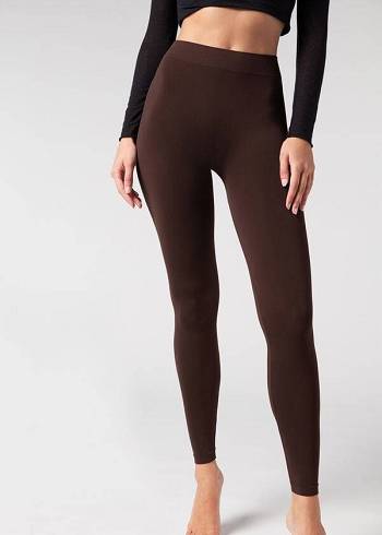 Leggins Calzedonia Ultra-Opaque Microfiber Mujer Marrones | CL2707EX