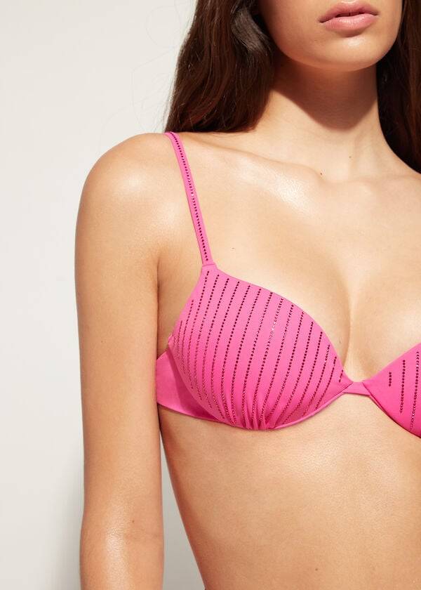 Arriba De Bikini Calzedonia Acolchado Push Up Shanghai Mujer Rosas | CL1833HK