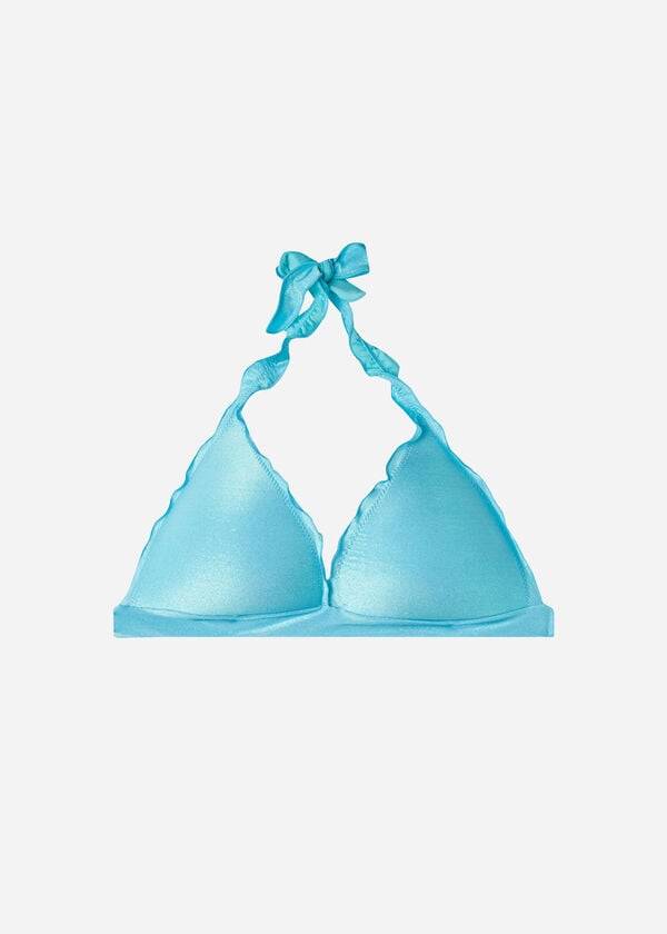 Arriba De Bikini Calzedonia Graduated Triangle Formentera Mujer Turquesa | CL1768EX