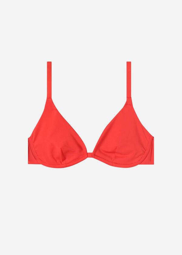 Arriba De Bikini Calzedonia Push Up Indonesia Eco Mujer Rojas | CL1948QZ