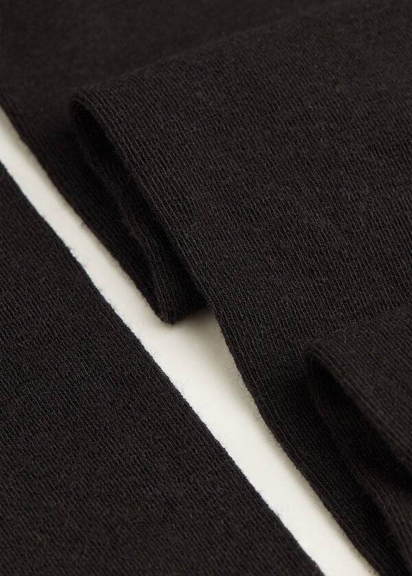 Mallas Calzedonia Super Opaque with Cashmere Niños Negras | CL3007TV